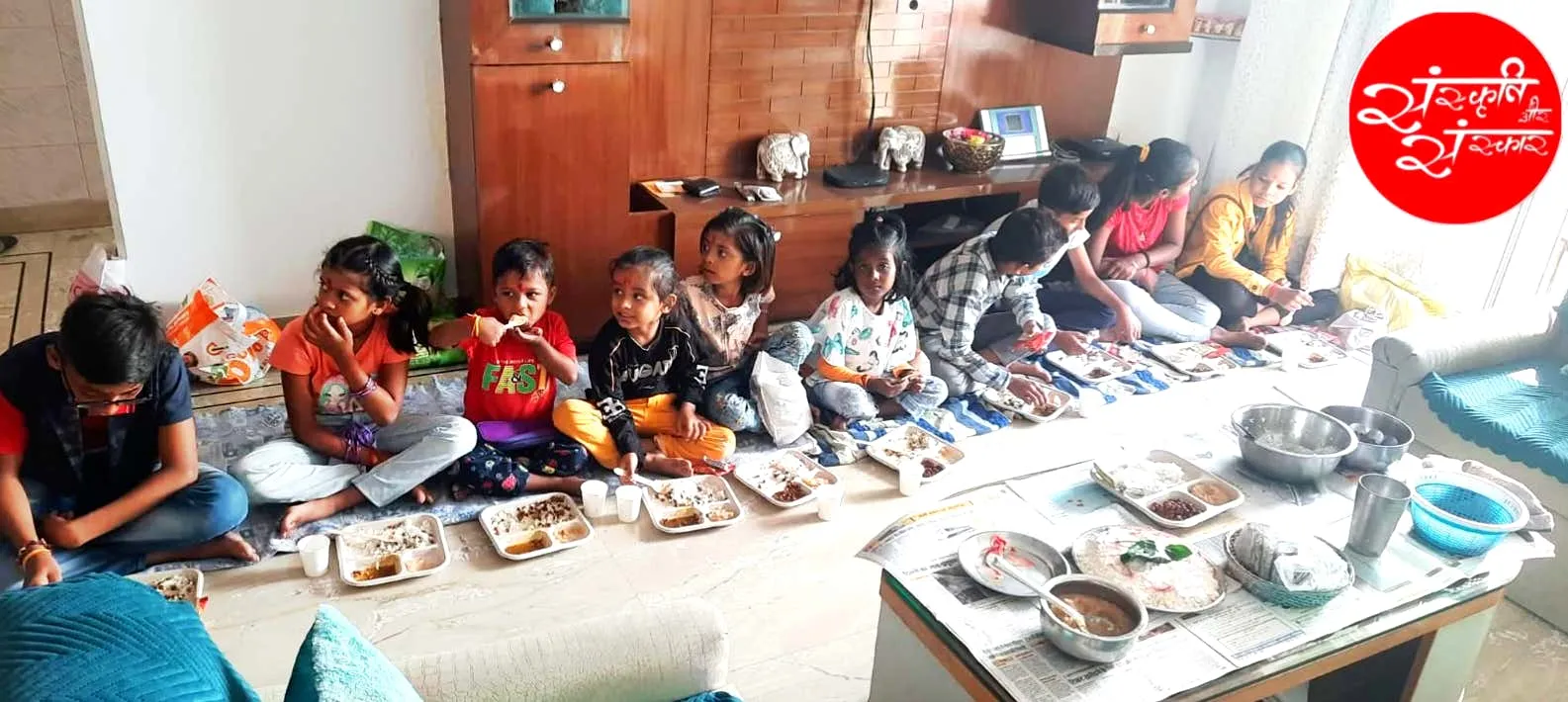 Children sharing nourishment together