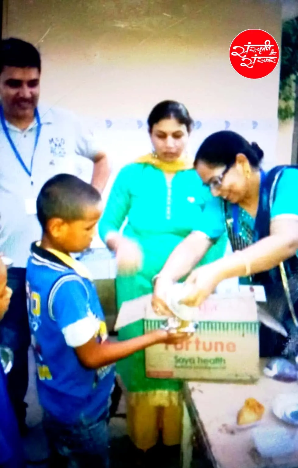 Distributing treats to every child