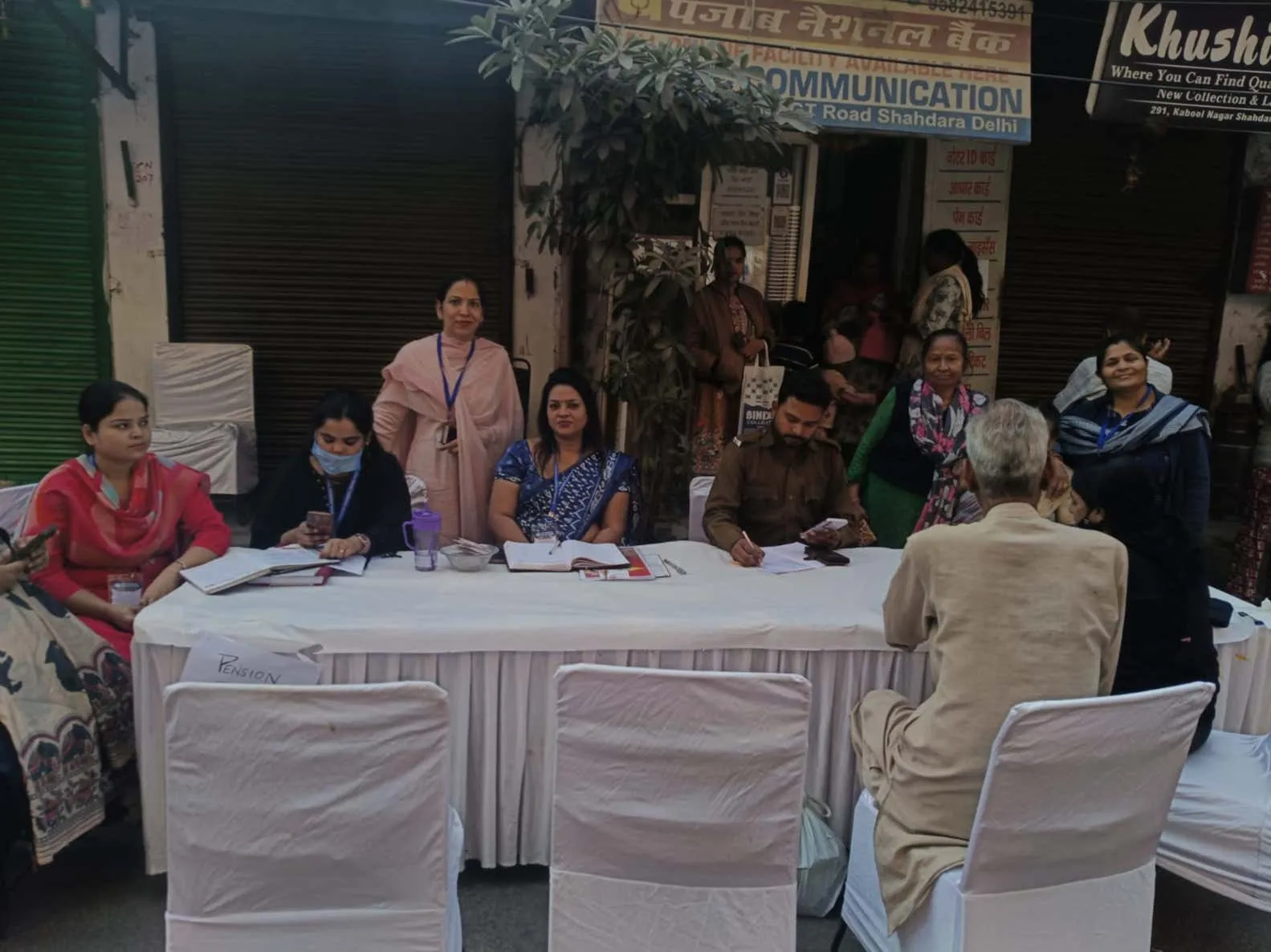 Pension form assistance desk for senior citizens